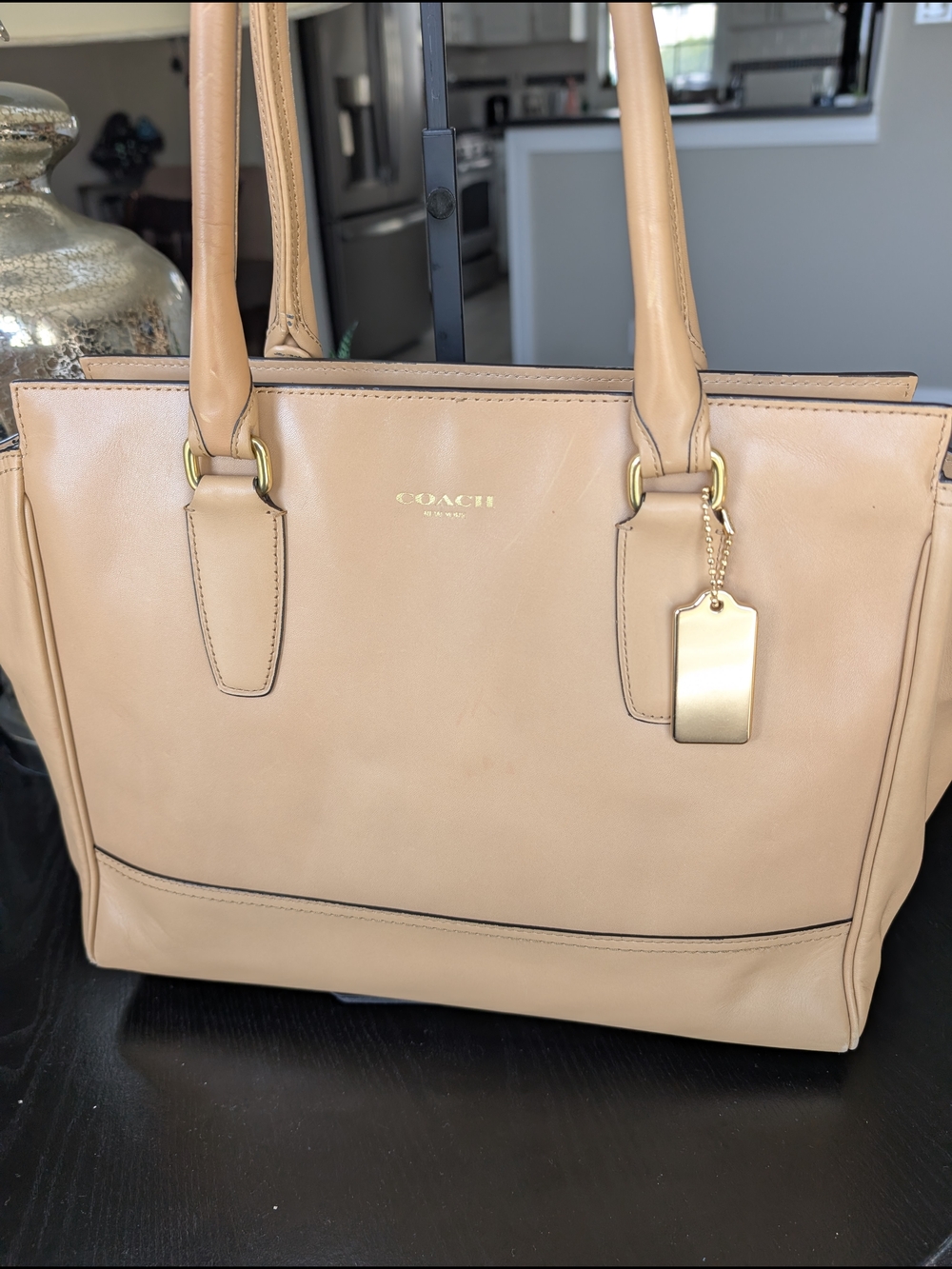 Coach Legacy Candace  Beige  Tote with Gold Hardware.Used In Good Condition.